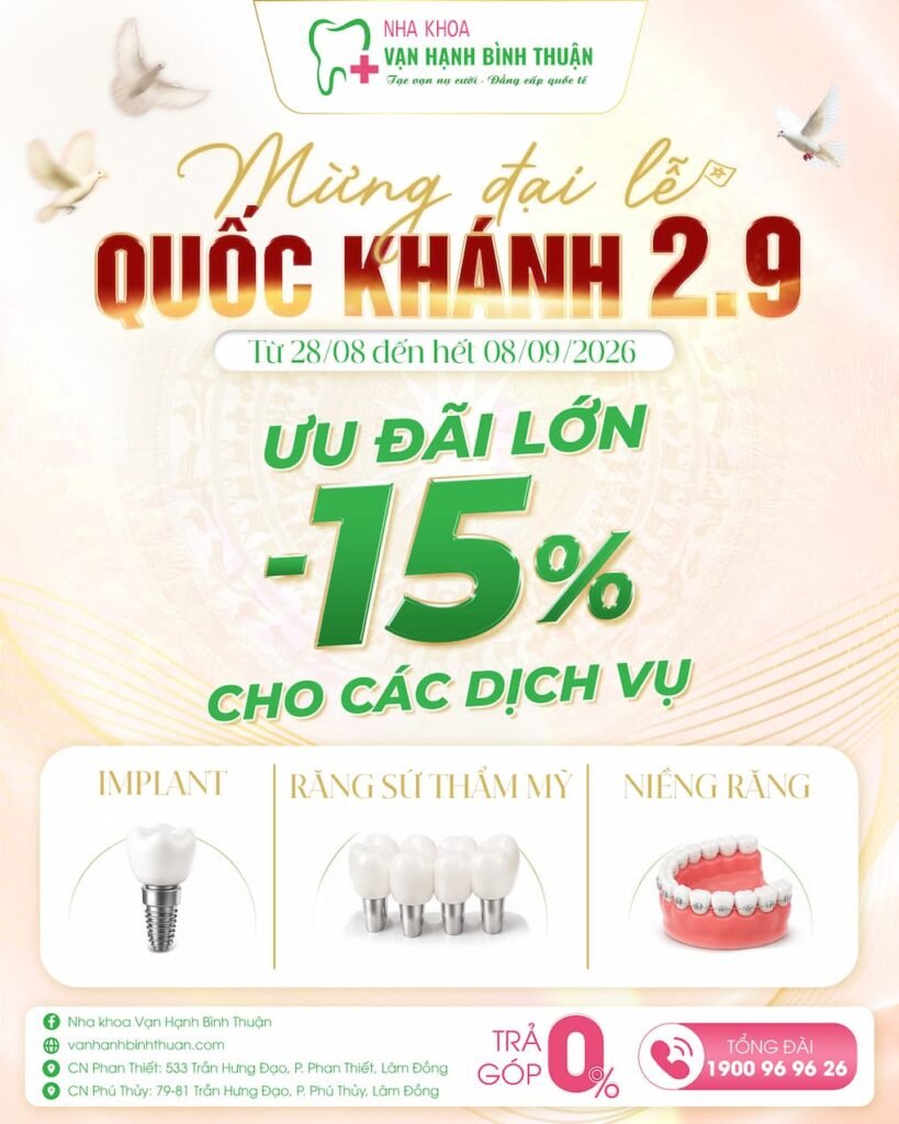 Uu dai mung Quoc khanh 02-09 tai Nha khoa Van Hanh Binh Thuan