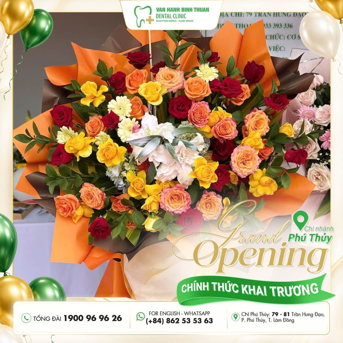 Lãng hoa mừng khai trương chi nhánh nha khoa Vạn Hạnh Bình Thuận