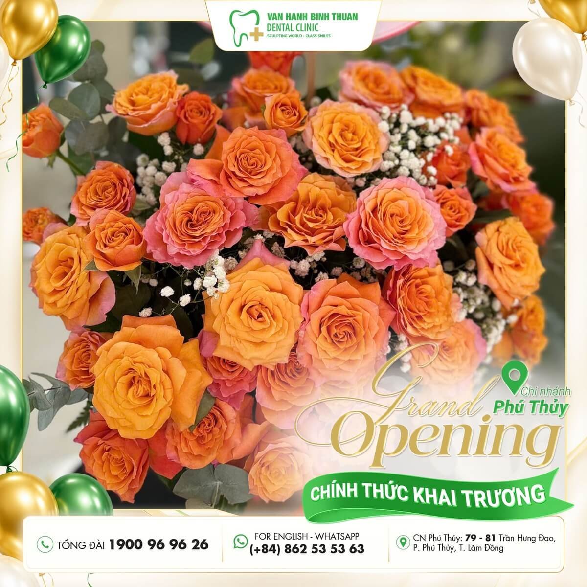 Lãng hoa mừng khai trương chi nhánh nha khoa Vạn Hạnh Bình Thuận