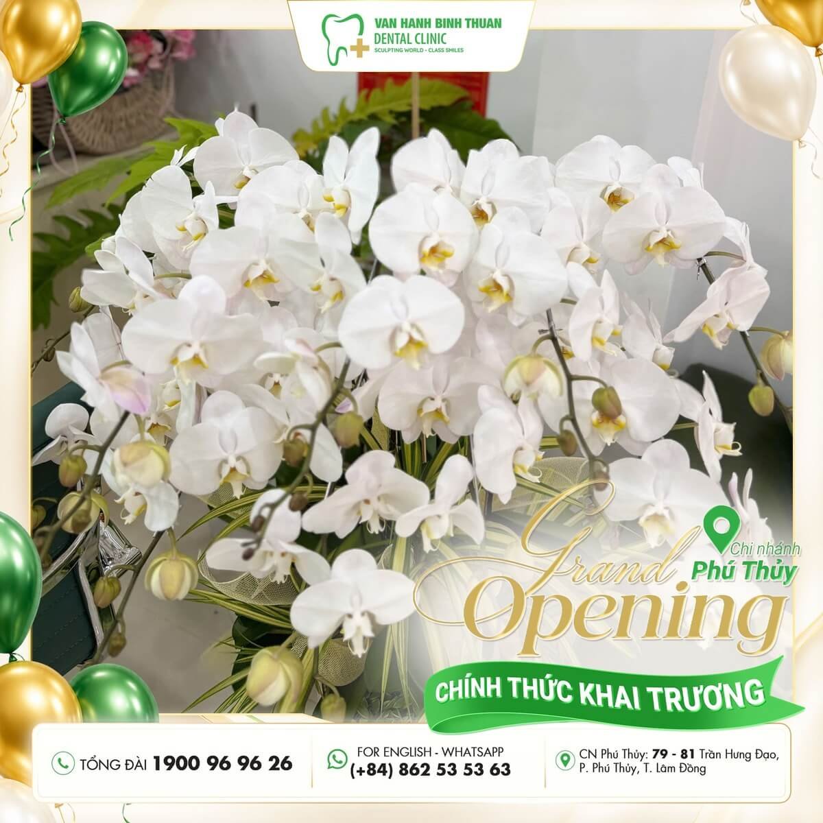 Lãng hoa mừng khai trương chi nhánh nha khoa Vạn Hạnh Bình Thuận