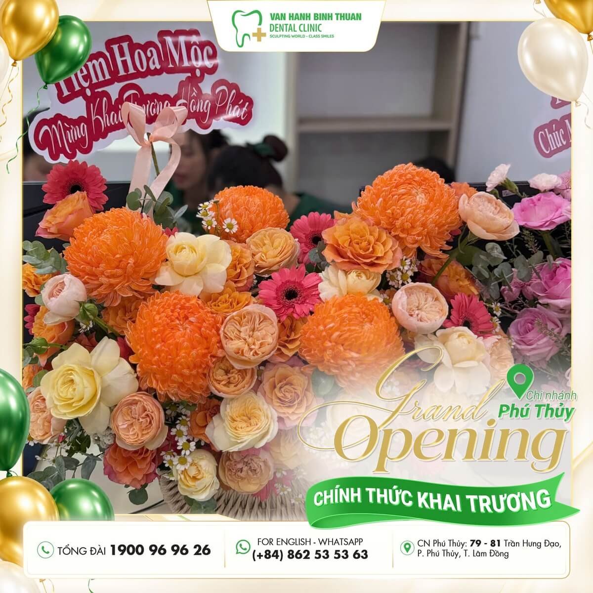 Lãng hoa mừng khai trương chi nhánh nha khoa Vạn Hạnh Bình Thuận