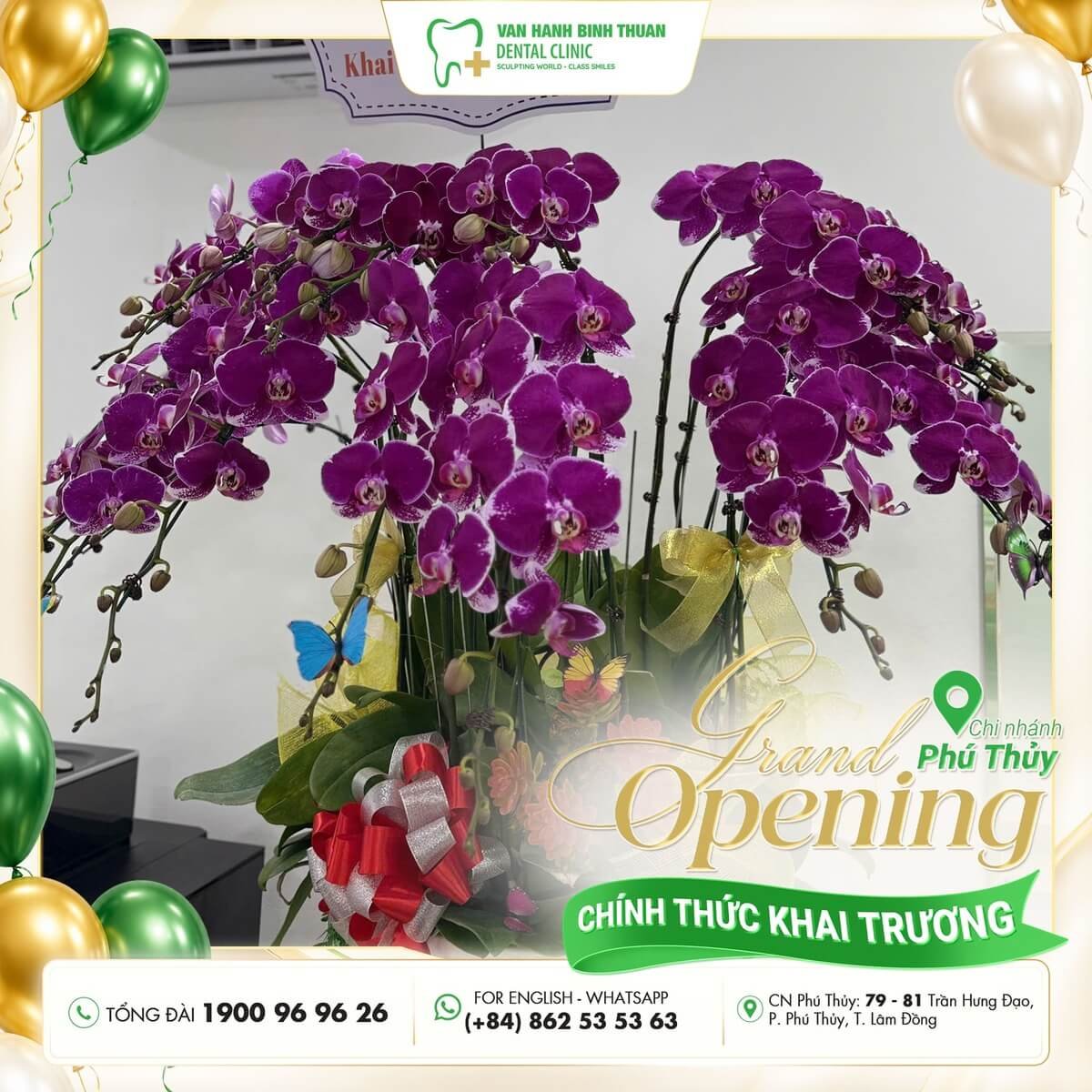Lãng hoa mừng khai trương chi nhánh nha khoa Vạn Hạnh Bình Thuận