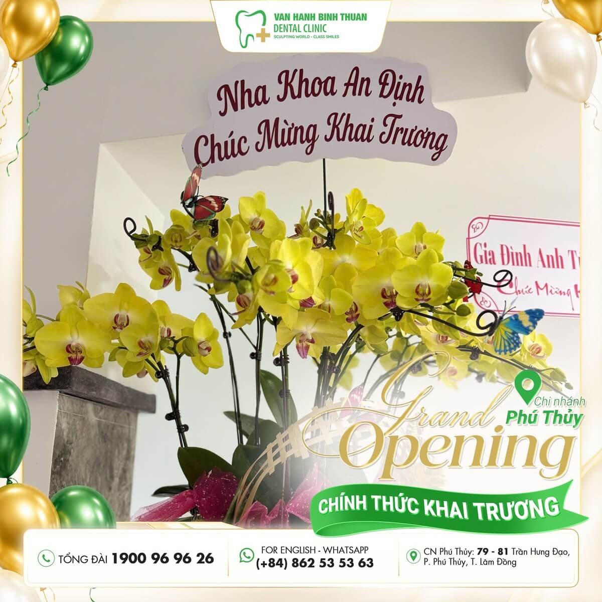 Lãng hoa mừng khai trương chi nhánh nha khoa Vạn Hạnh Bình Thuận