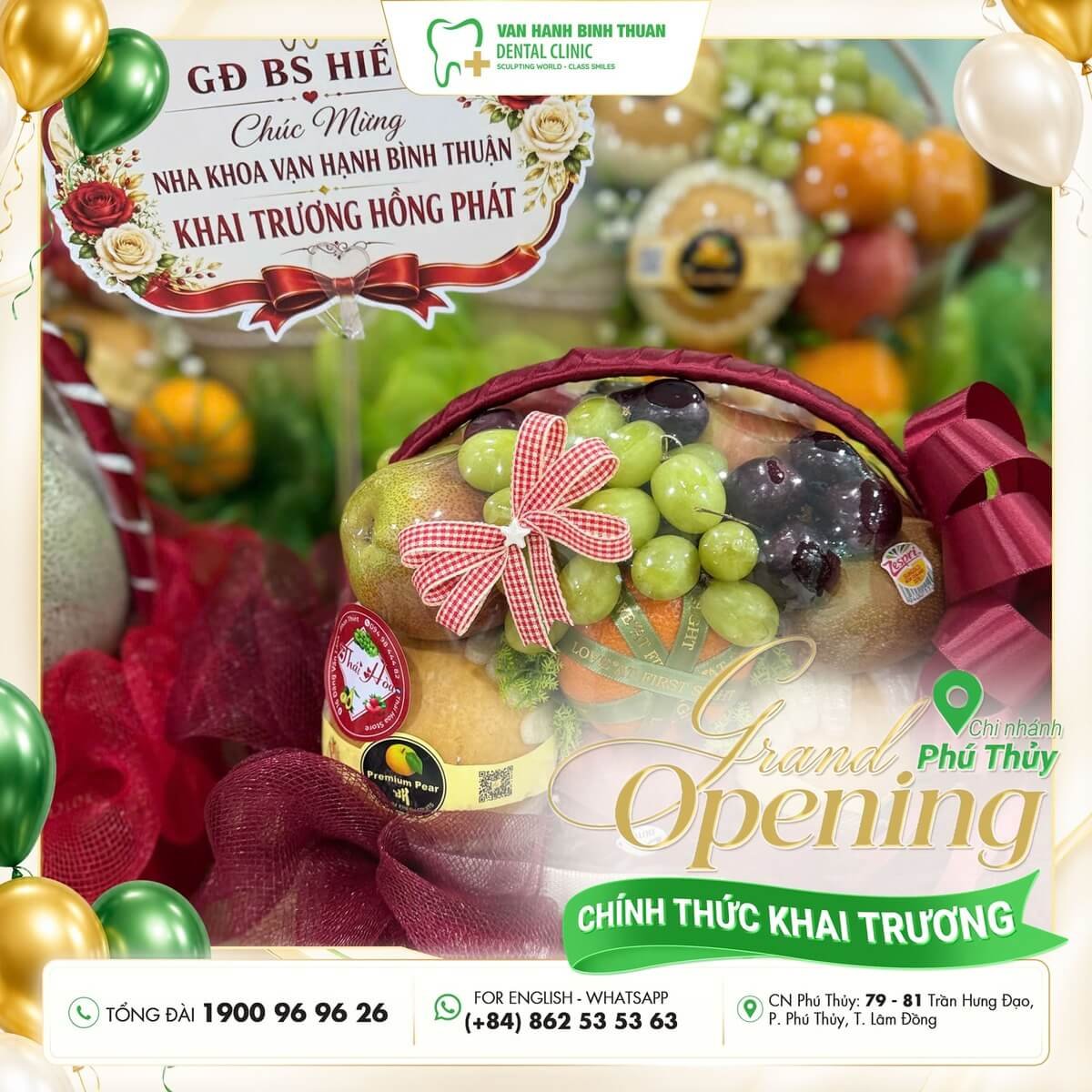 Lãng hoa mừng khai trương chi nhánh nha khoa Vạn Hạnh Bình Thuận