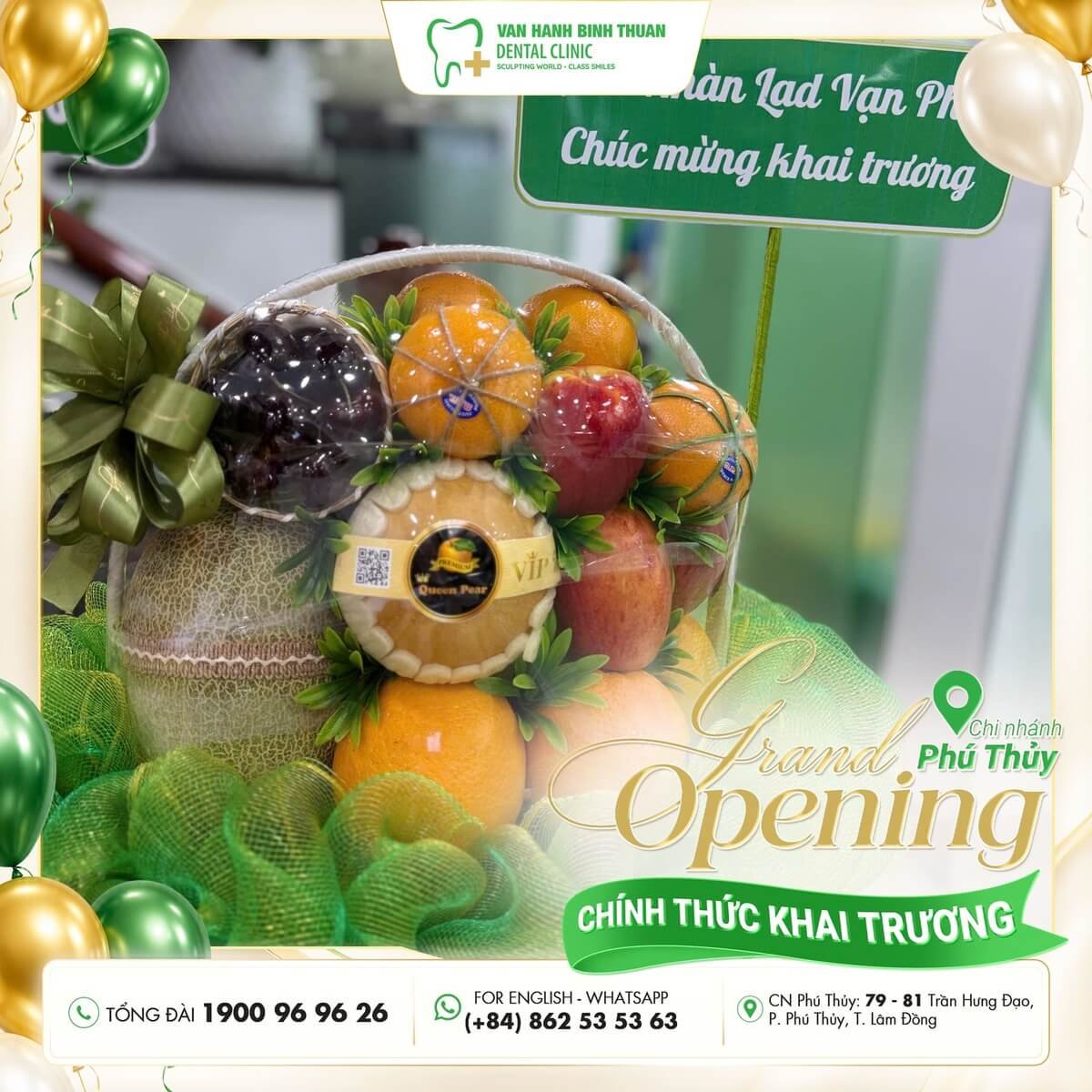 Lãng hoa mừng khai trương chi nhánh nha khoa Vạn Hạnh Bình Thuận