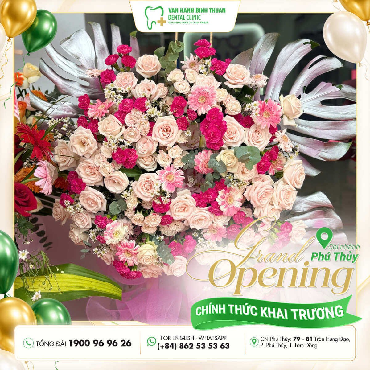 Lãng hoa mừng khai trương chi nhánh nha khoa Vạn Hạnh Bình Thuận