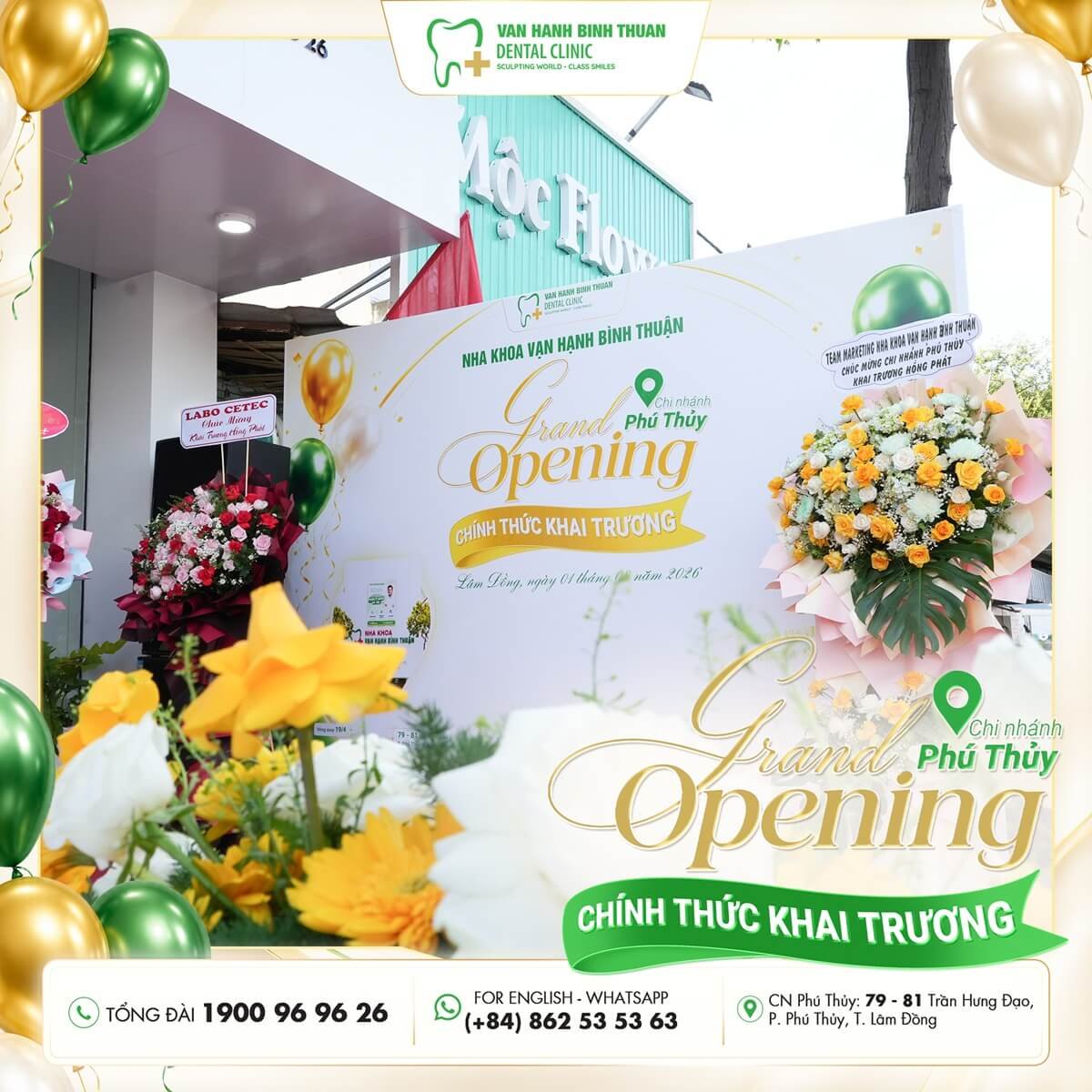 Lễ khai trương nha khoa vạn hạnh chi nhánh Phú Thủy