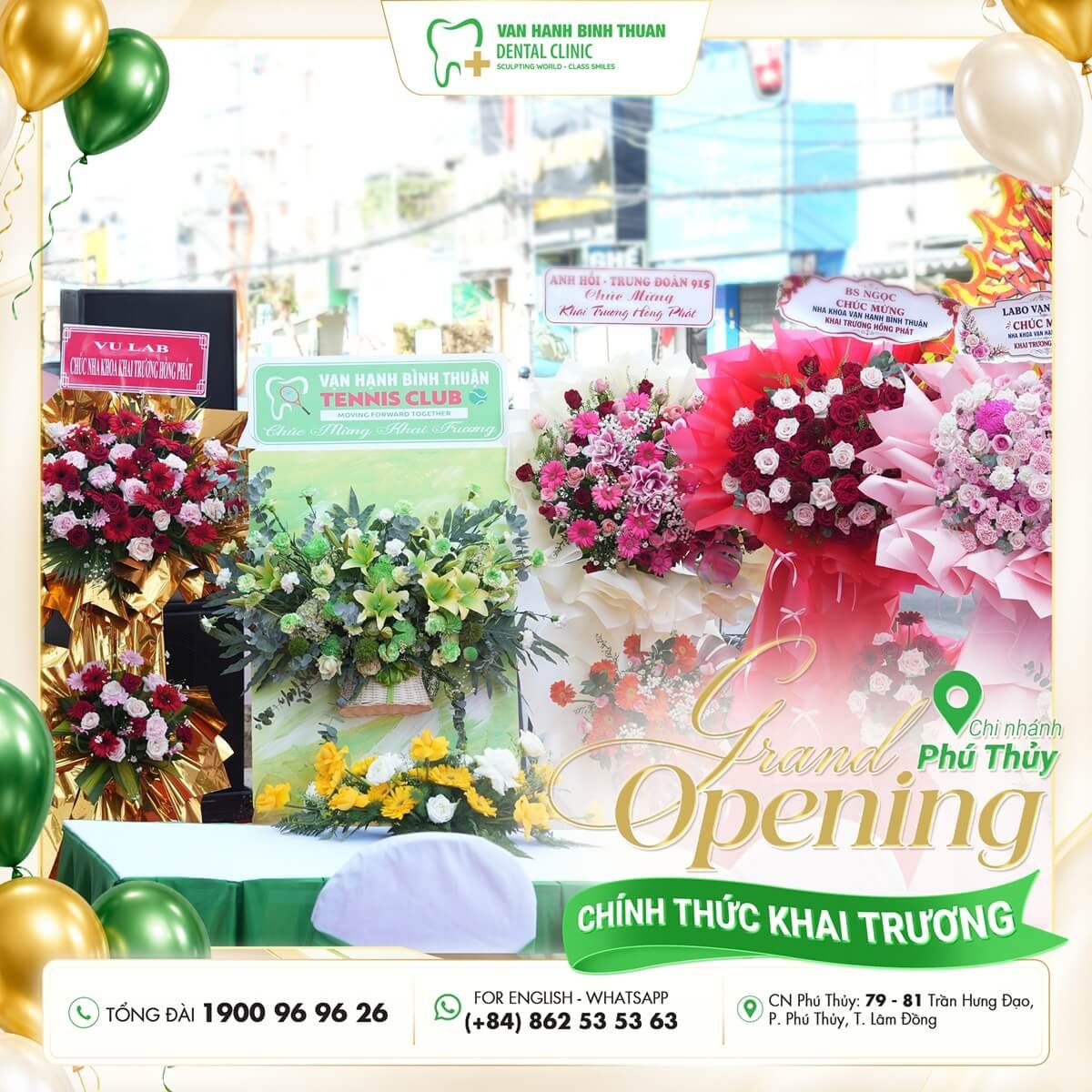 Lễ khai trương nha khoa vạn hạnh chi nhánh Phú Thủy