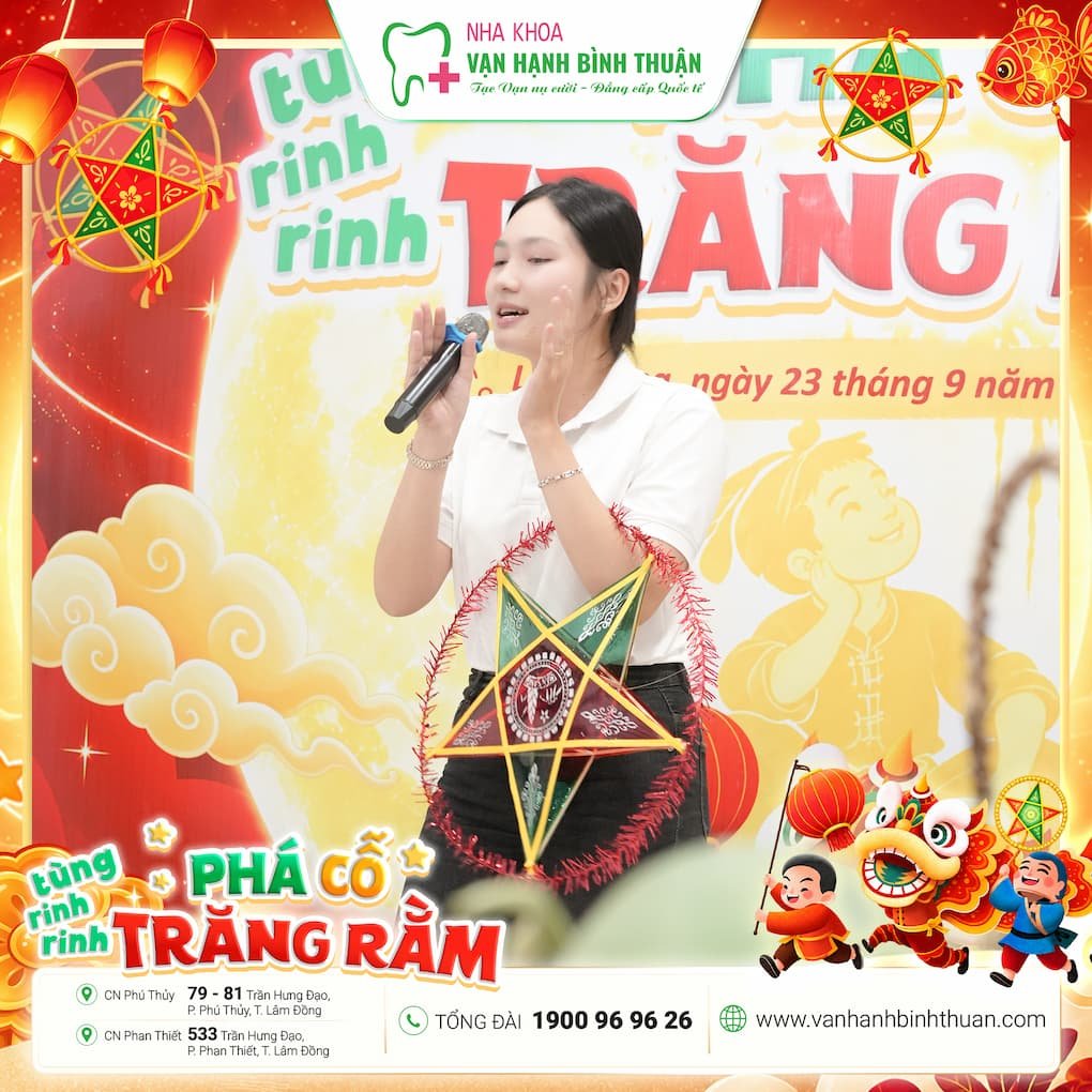 Tiết mục văn nghệ Chú Cuội Chị Hằng đón Trung Thu tại Nha khoa Vạn Hạnh Bình Thuận