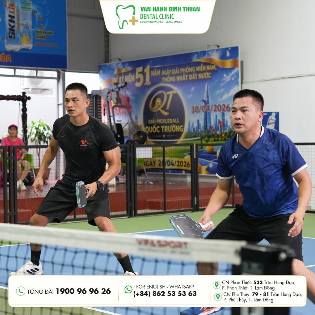 Không khí thi đấu sôi nổi và những pha bóng kịch tính tại giải Pickleball Quốc Trường Phan Thiết