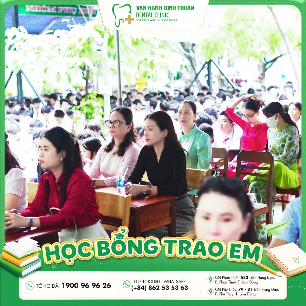 Nha khoa Vạn Hạnh Bình Thuận đồng hành cùng Trường THCS Hùng Vương khai giảng