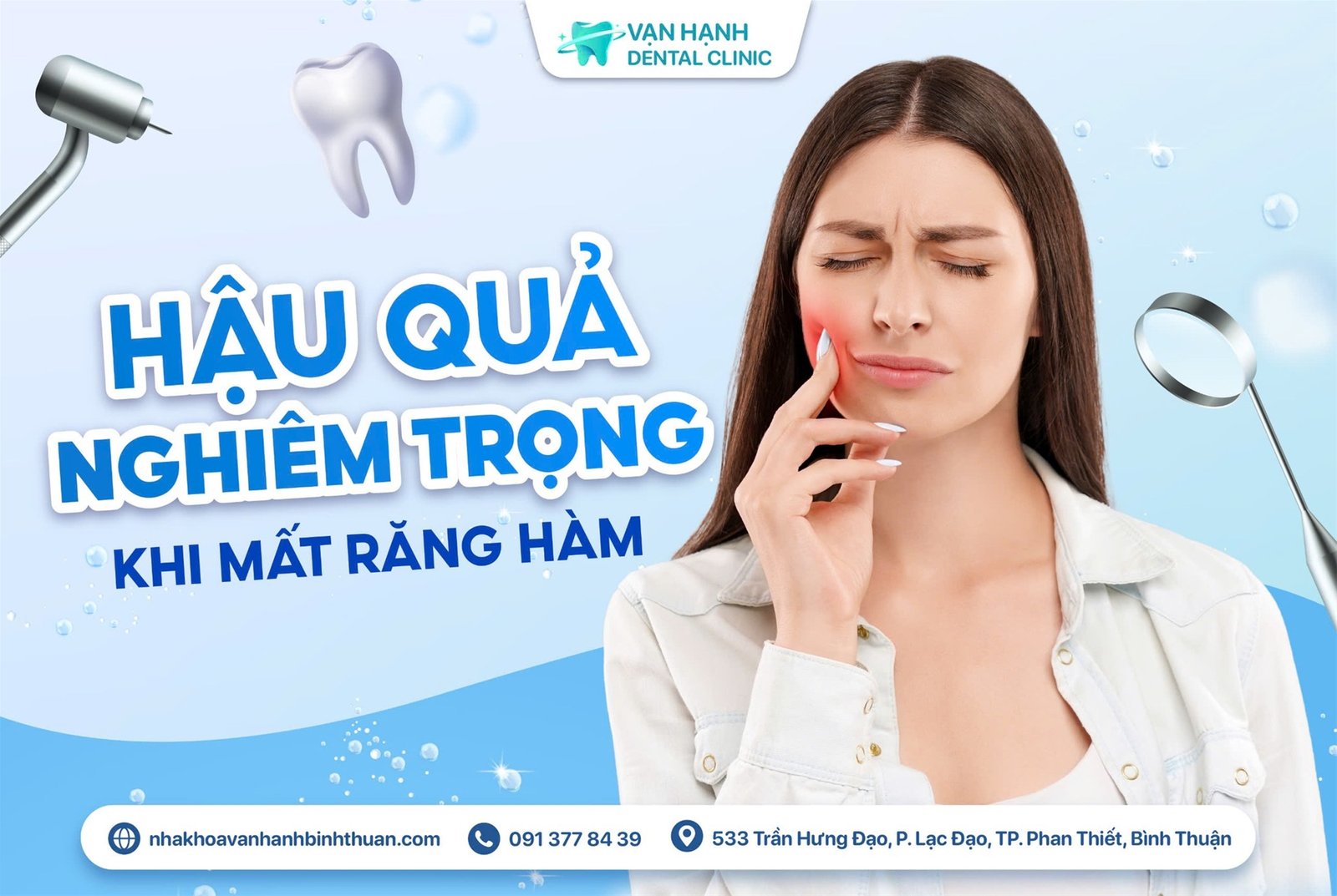 HẬU QUẢ NGHIỆM TRỌNG KHI MẤT RĂNG HÀM MÀ KHÔNG AI BIẾT