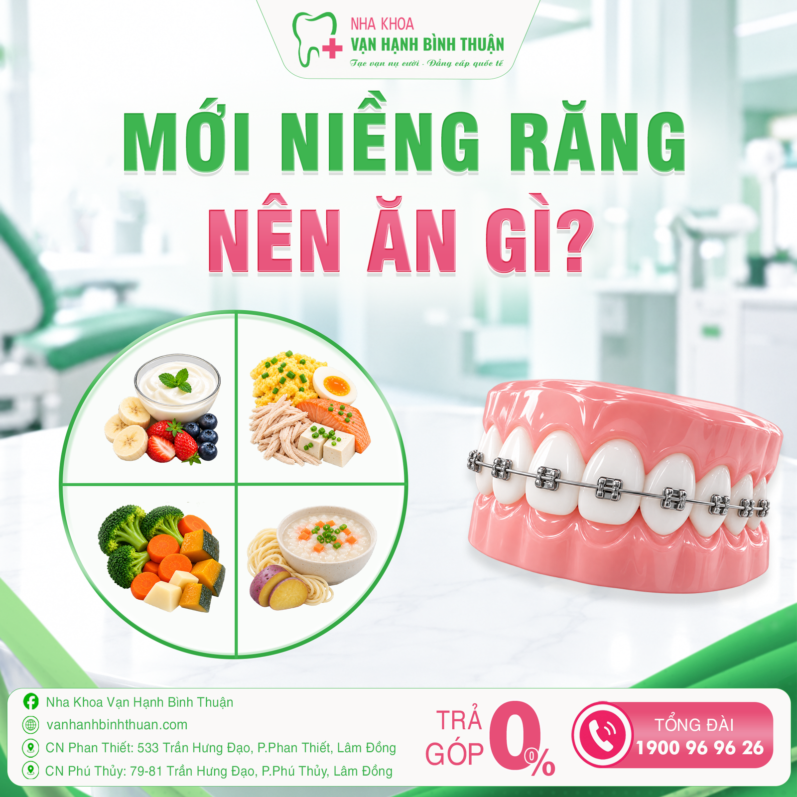 mới niềng răng nên ăn gì