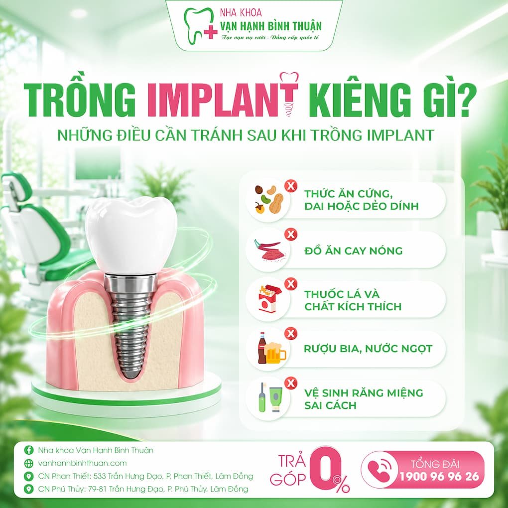 trồng implant kiêng gì